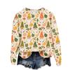 Women's Casual Christmas Print Long Sleeve Neck Sweatshirt