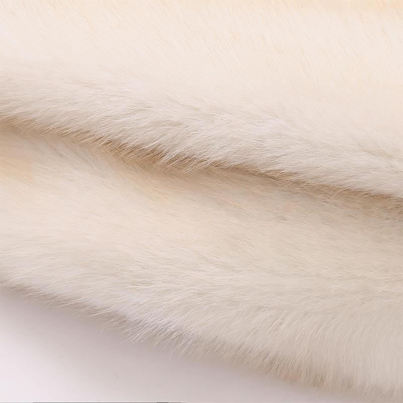 Luxury Faux Fur Coat Women Winter Thick Warm Long Sleeve Turndown Collar Female Overcoat  Elegant Lady Outerwear