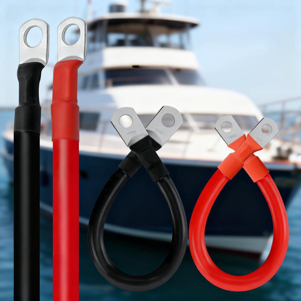 2AWG New Energy Vehicle Battery Connection Cable Battery Extension Cord Power Inverter Cable Solar Accessories for Cars, Solar