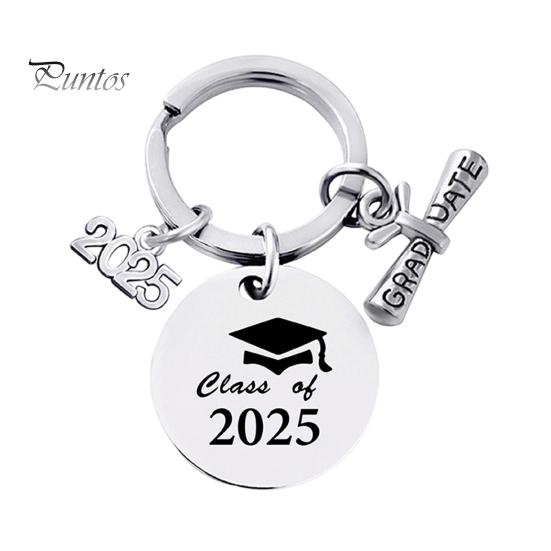 

Выпускной брелок 2025 года из нержавеющей стали с гравировкой и вдохновляющим посланием, брелок для ключей, подарок на выпускной B