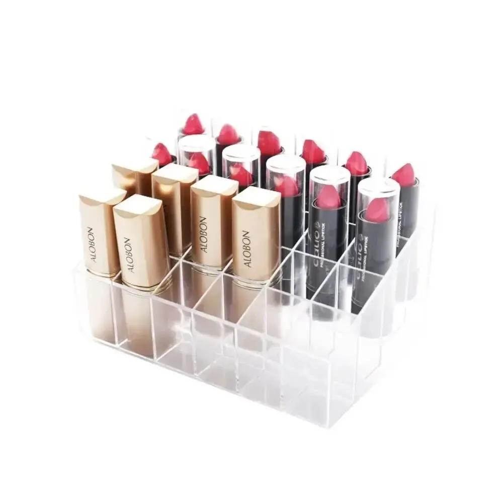 24 Grid Lipstick Holder Acrylic Display Rack Cosmetics Storage Box Can Store And Sort Lipstick Nail Polish And Jewelry