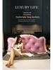 Princess Backrest Cushion: Soft Crystal Velvet, Removable & Washable Pillow for Tatami Bed