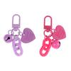 1Pc Alloy Love Shape Pendant Keychain Heart Key Chain With Bell Couple Friend Bag Gift Jewelry Key Holder Accessories