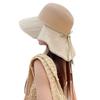 Splicing big eaves sun protection hat women's summer face covering shawl bucket hat outdoor UV protection sun hat