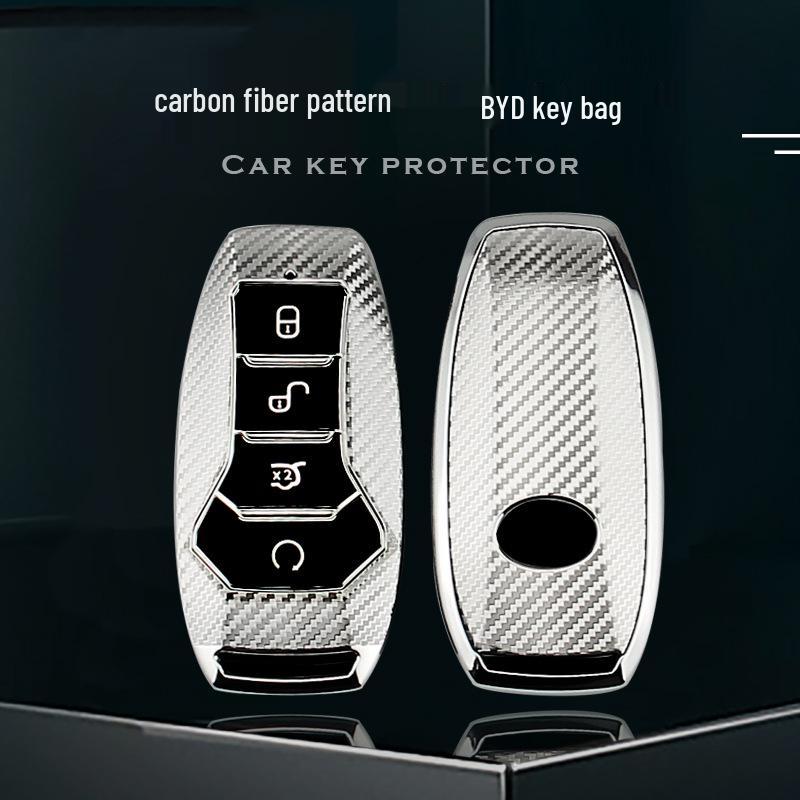 

BYD Tang Carbon Fiber Textured TPU Car Key Protective Case Single Piece