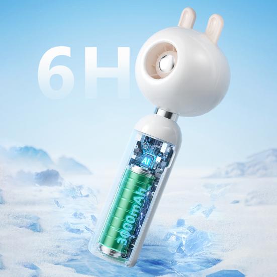 Portable Handheld Turbo Fan Digital Display High-Speed Strong Airflow Low Noise Personal Rechargeable Air Cooler Fan