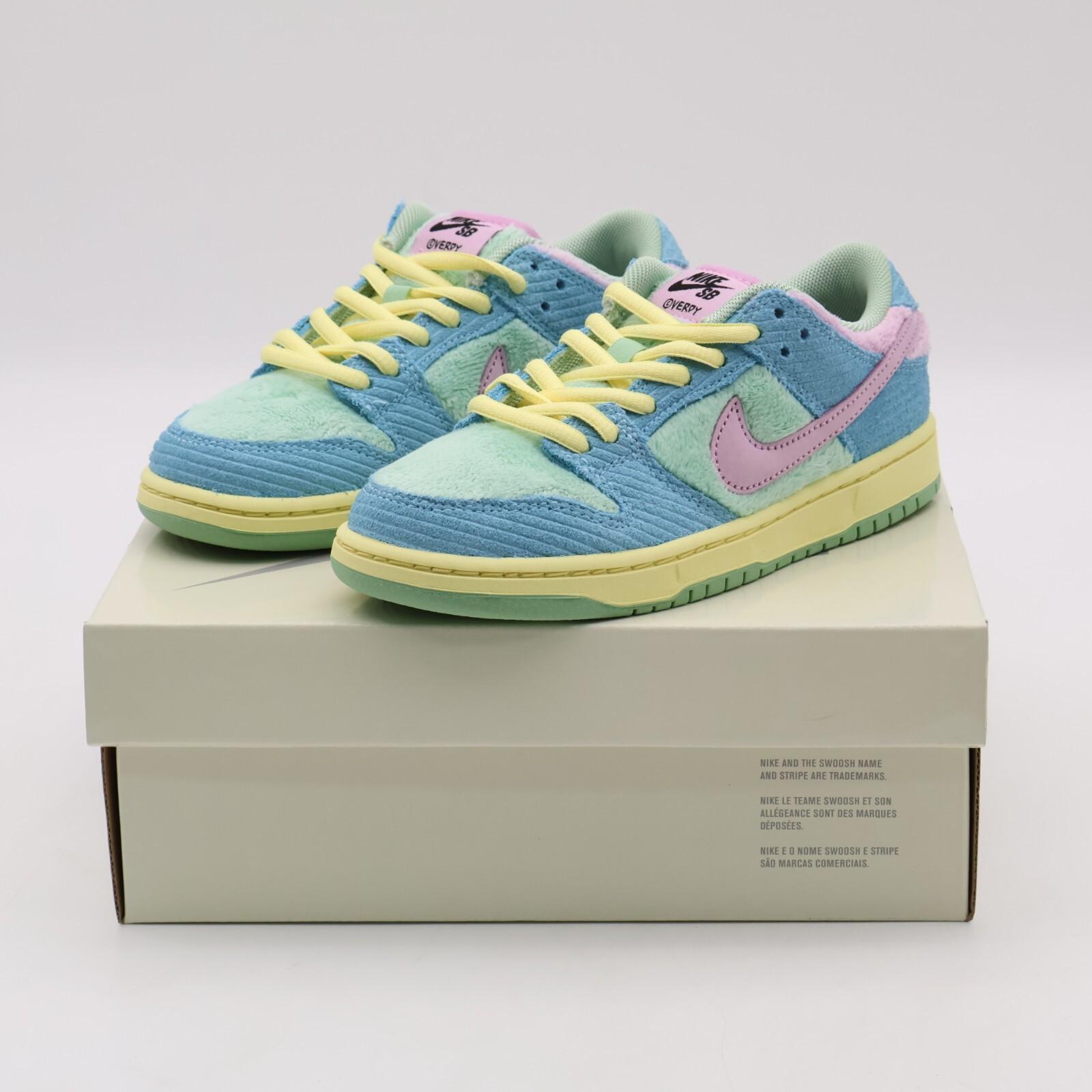 FZ7195-400 VERDY Nike PS SB Dunk Low Pro QS Visty Blue Gaze Enamel Green (Kids) 2Y