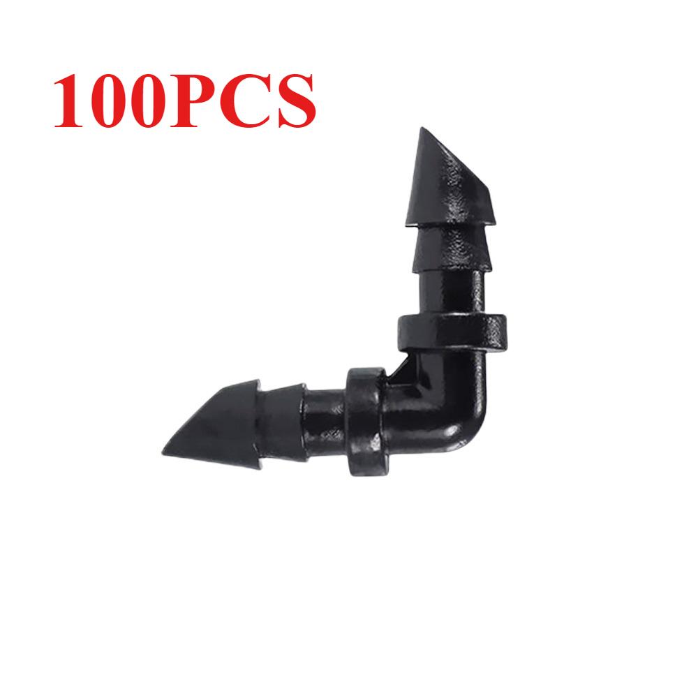 200/100/50pcs Barbed Connectors Irrigation Fittings Drip Irrigation Barbed Connectors 4/7mm Tubing Fittings for Flower Pot Garden Lawn