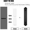 Self-Stick Push Pull Helper ABS Plastic Wardrobe Handle Instant Cabinet Drawer Furniture Handles (Black, 16)