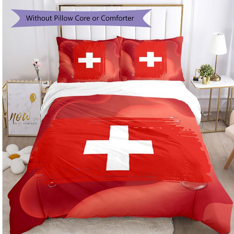 Switzerland football Printed Bedding 3 Piece
