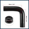 1 Set 19mm 0.75" ID 90 Degree Elbow Engine Silicone Hose Black Stylish Design