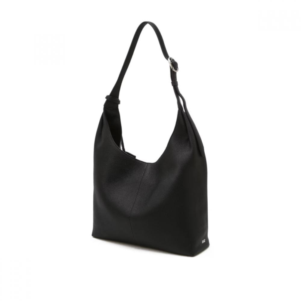 Daks Black Genuine Leather Soft Hobo Shoulder Bag Dcba6f100bk