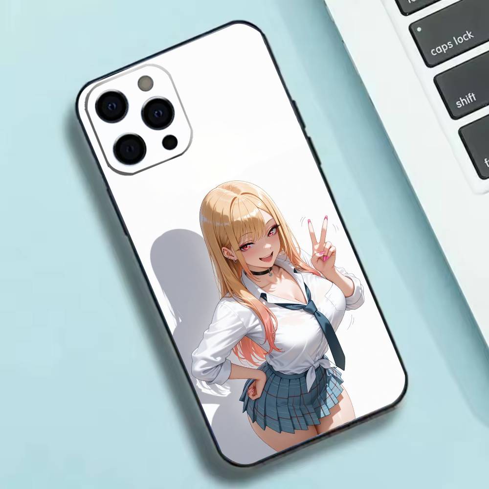 M-My Dress-Up Darling Phone Case For iPhone 17,16,15,14,13,12,11 X XR Plus,Soft Silicone Black Cover
