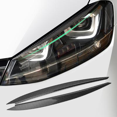 Car Headlight Eyebrow Eyelid Cover Trim For Volkswagen VW Golf 7 7.5 VII GTD R MK7 MK7.5 2013-2019 Eye-catching Stickers