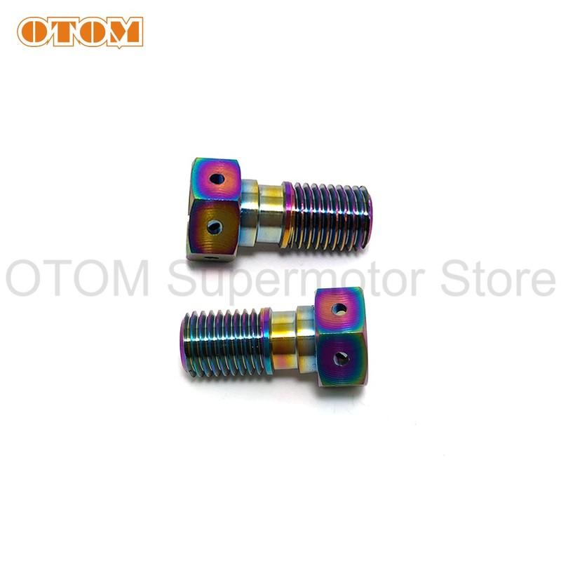 Motorcycle Accessories Brake Hose Bolt M10xP1.25 Oil Pipe Screw Hydraulic Brake Titanium Banjo For KTM HUSQVARNA GASGAS HONDA GR
