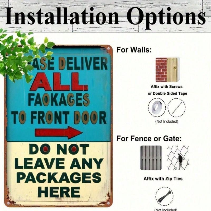 

Metal Poster Wall Decor, Diamond Decor Vintage Aluminum Sign for Door