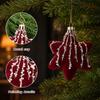 4/6PCS Hexagram Velvet Christmas Ball Set Exquisite Long Finial Hanging Ornaments  New Year