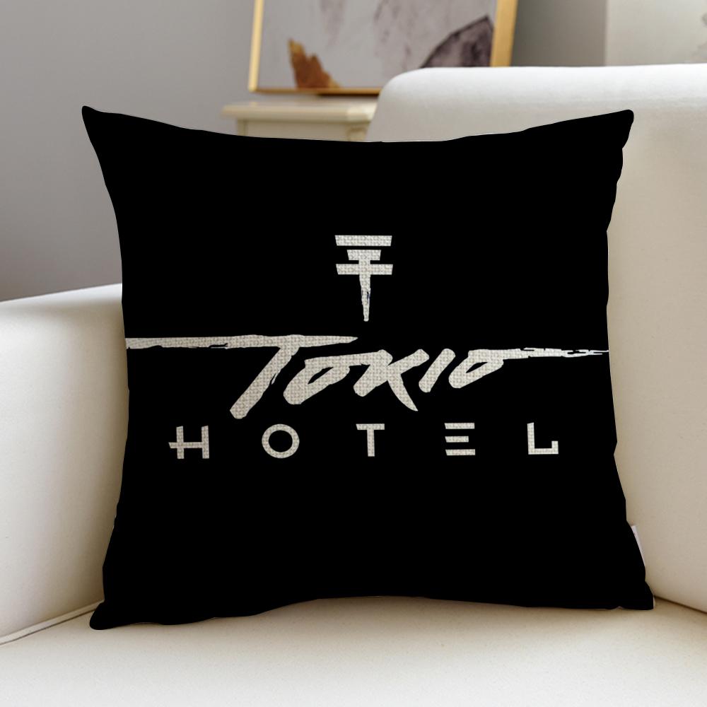 Rock TTokio HotelS Cushion Cover Breathable and Skinfriendly Linen Pillowcase Square Removable and Washable Cushion