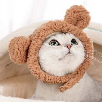 Čepice pro kočky Nastavitelná měkká pokrývka hlavy pro malé mazlíčky Medvědí čepice pro festival Cosplay Cosplay s motivem k narozeninám