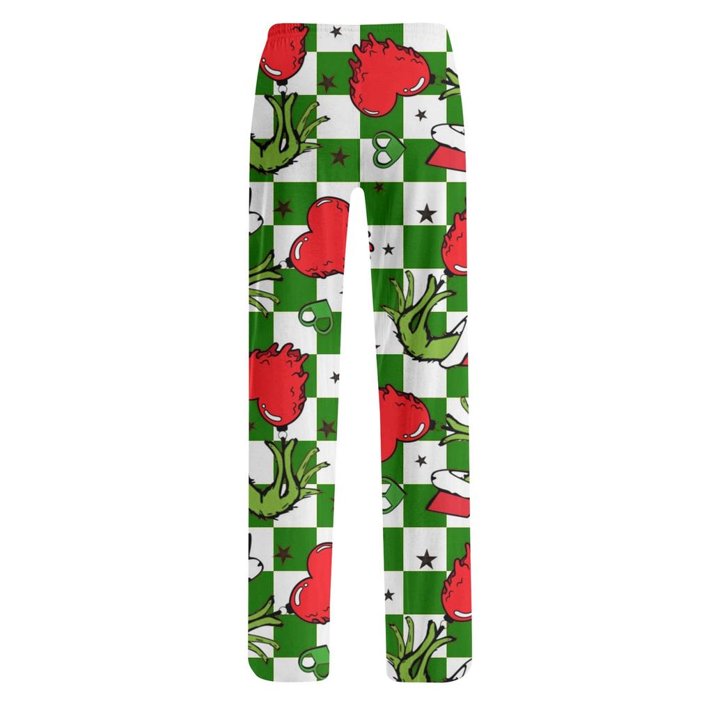 Womens Pajama Pants Sleepwear Casual Drawstring Elastic Waist Pants Comfy Straight Yoga Loose Trousers