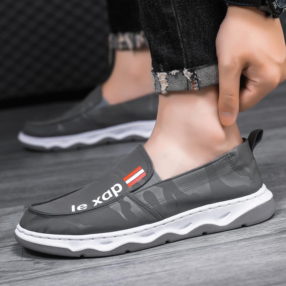 New Men's Shoes Slip-on Lofter Cloth Shoes Breathable Ice Silk Casual Shoes Men Outdoor Sneakers Leisure Cloth Shoes