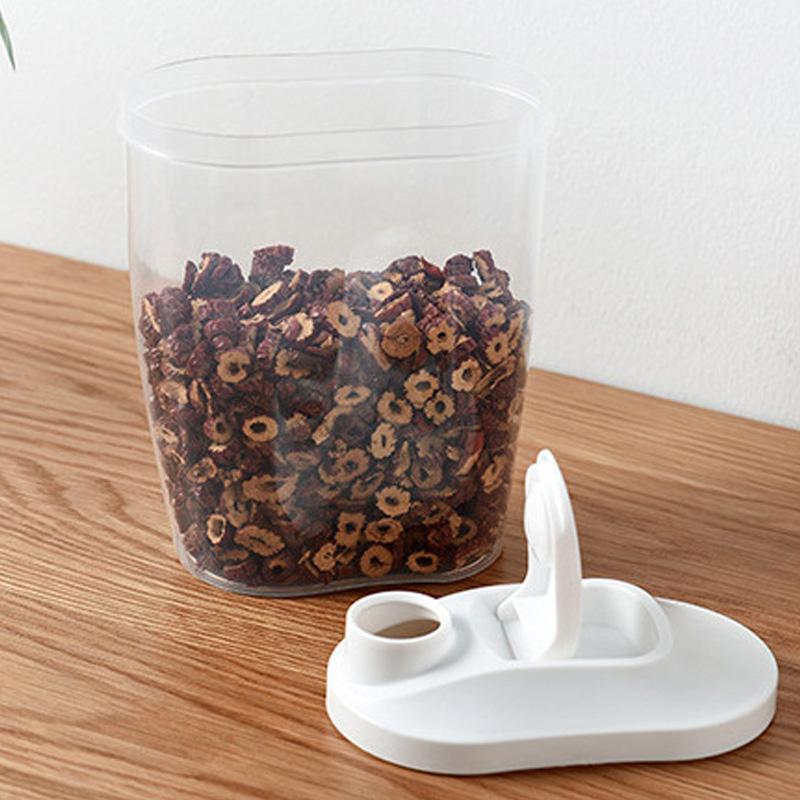 Cereals Sealed Jar 1000/1500ML Large Capacity Sealed Plastic Storage Box Household Dry Food Containe Kitchen Supplies VIE LENTE