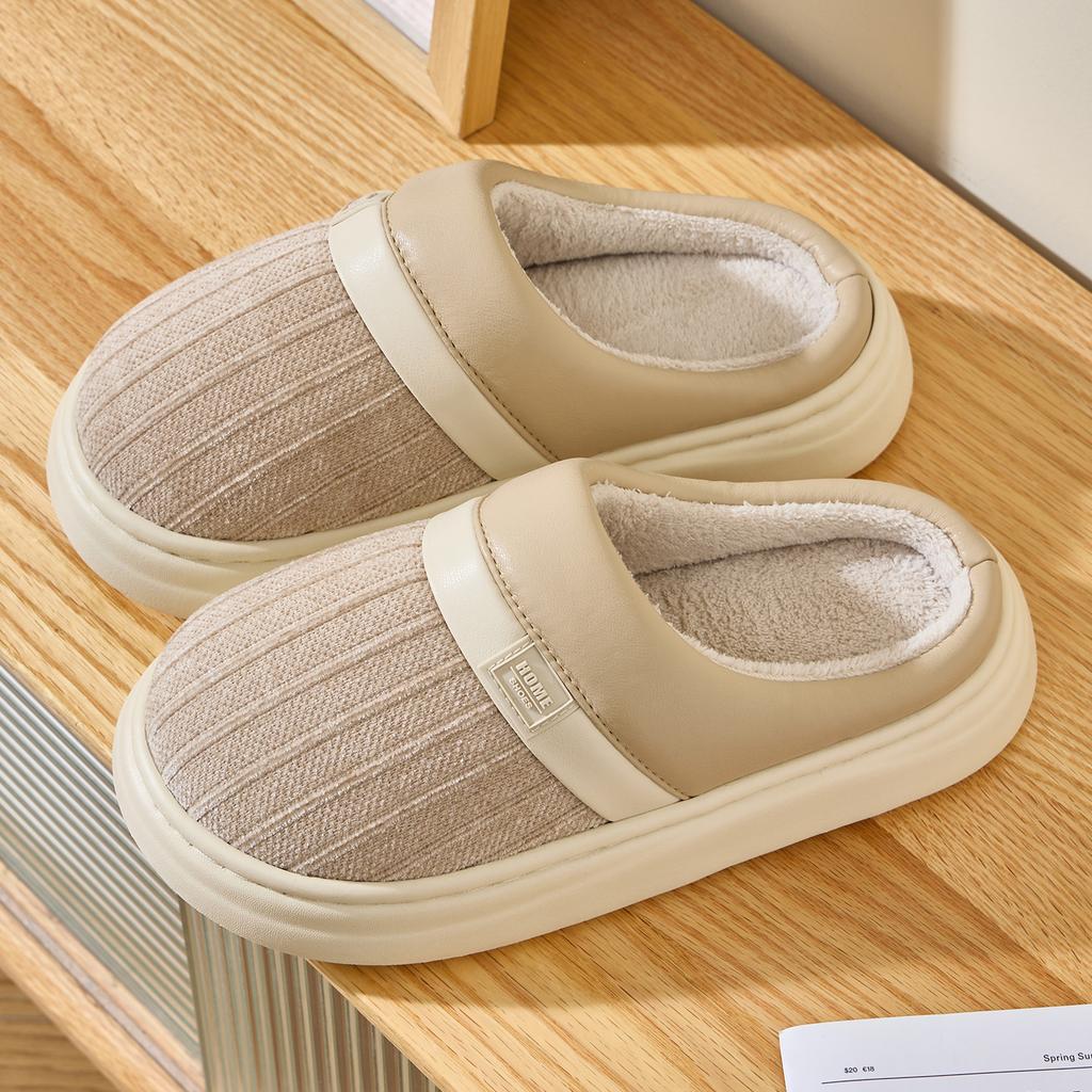 Winter Women Home Slippers Plush Warm Thick Bottom Slides Breathable Soft Non-slip Slippers Indoor Outdoor Men Casual Slippers