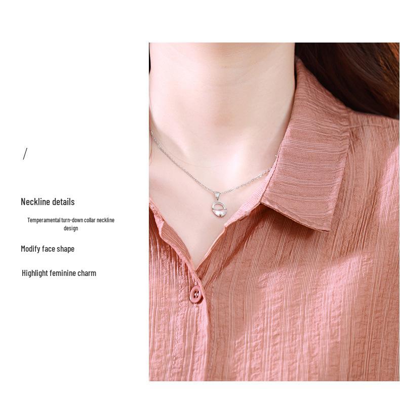 Stilvolles Tencel Damen Sommer Kurzarmhemd 2025 - Junglich, Locker, Lässiges Oberteil