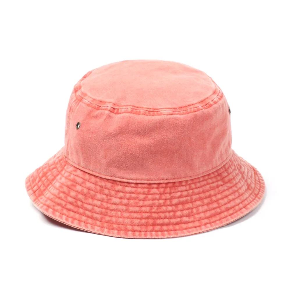 Fashion Denim Washed Bucket Hat Retro Foldable Fisherman Cap Cotton Casual Sun Hat Summer Outdoor Sunscreen Cap for Women Men