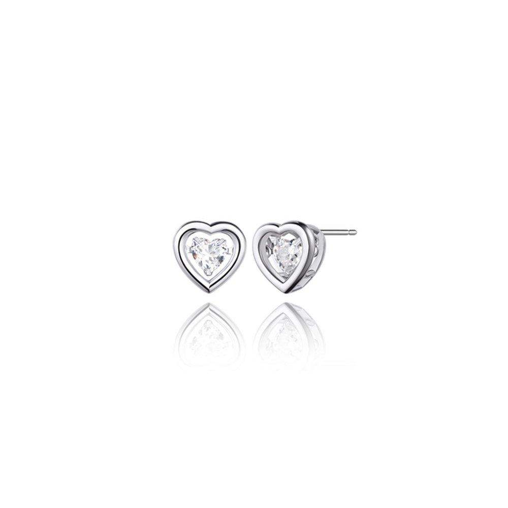 [Stonehenge] Silver Heart Dancing Stone Stella Earrings Sa24B23N