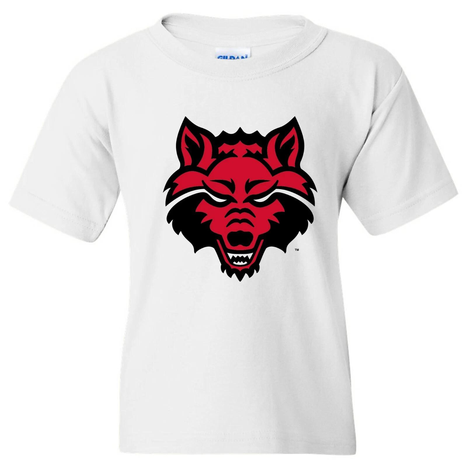 Arkansas State Red Wolves Primary Logo Youth T-Shirt - White L