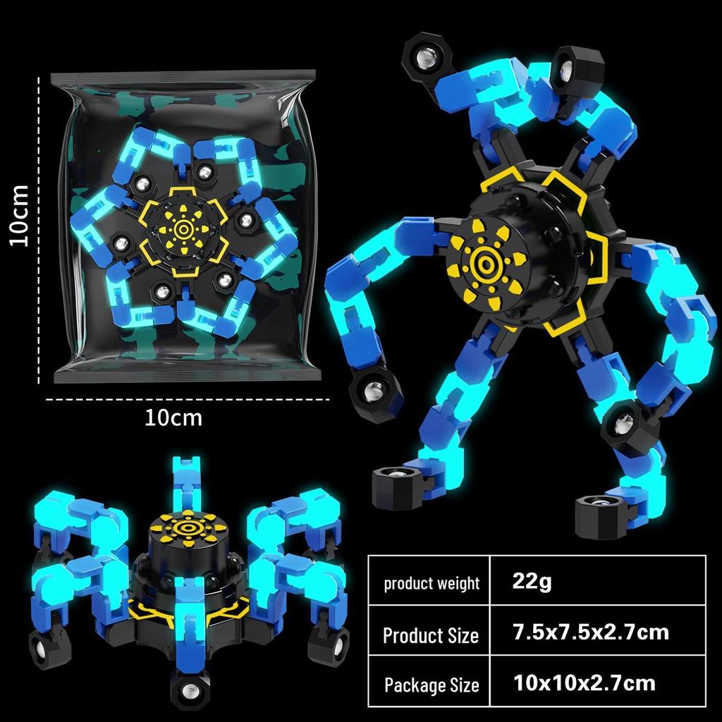 Deformable Luminous Gyro Toy: Educational Mechanical Fidget for Kids