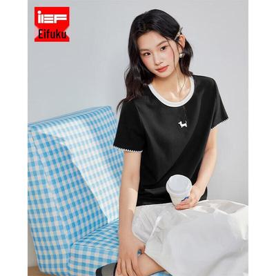 IEF 2026 Summer Korean Style Versatile Short Sleeve T-Shirt