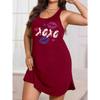 Plus-Size Women's Fashionable Casual Design-Patterned Printed Sleeveless Dress, Tank Top Dress, for Daily Wear