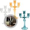 Decorative Candle Stands Glass Taper Candle Holders Candelabra Retro Candlestick Holders for Wedding,Table Centerpieces