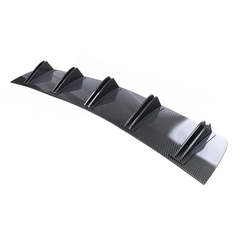 Universeller Auto Heckstoßstangenlippe ABS Doppelspoiler Heck Hai Chassis Flossen Stil Gebogene Stoßstangenlippe Diffusor Antikollision 2 in 1