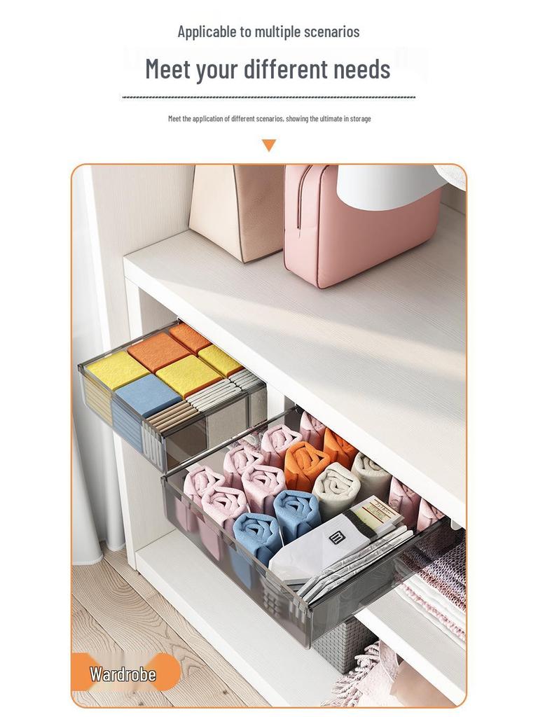 Under-Desk No-Punch Invisible Drawer & Organizer for Cosmetics