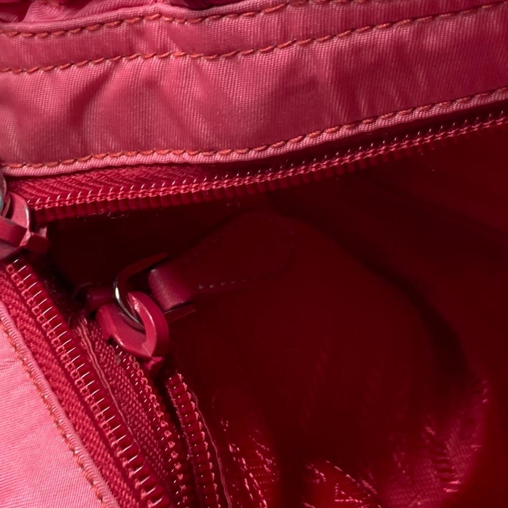 PRADA Shoulder Bag Bag Logo ribbon 2WAY bag Hand Bag Nylon pink