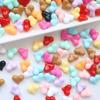 Seven-Color Small Peach Heart Acrylic Beads 11x14mm for DIY Phone Chain Pendants