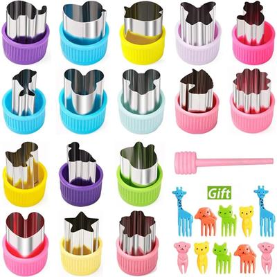 Sada 27 kusů vykrajovátek na zeleninu, Mini vykrajovátka na sušenky, Naisfei Mini vykrajovátka na sušenky Vykrajovátka na ovoce a pečivo Forma pro dětské pečení