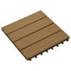 VidaXL 11x Carreau de Terrasse Relief WPC 30x30 cm 1 m² Teck Dalle de Jardin 45037