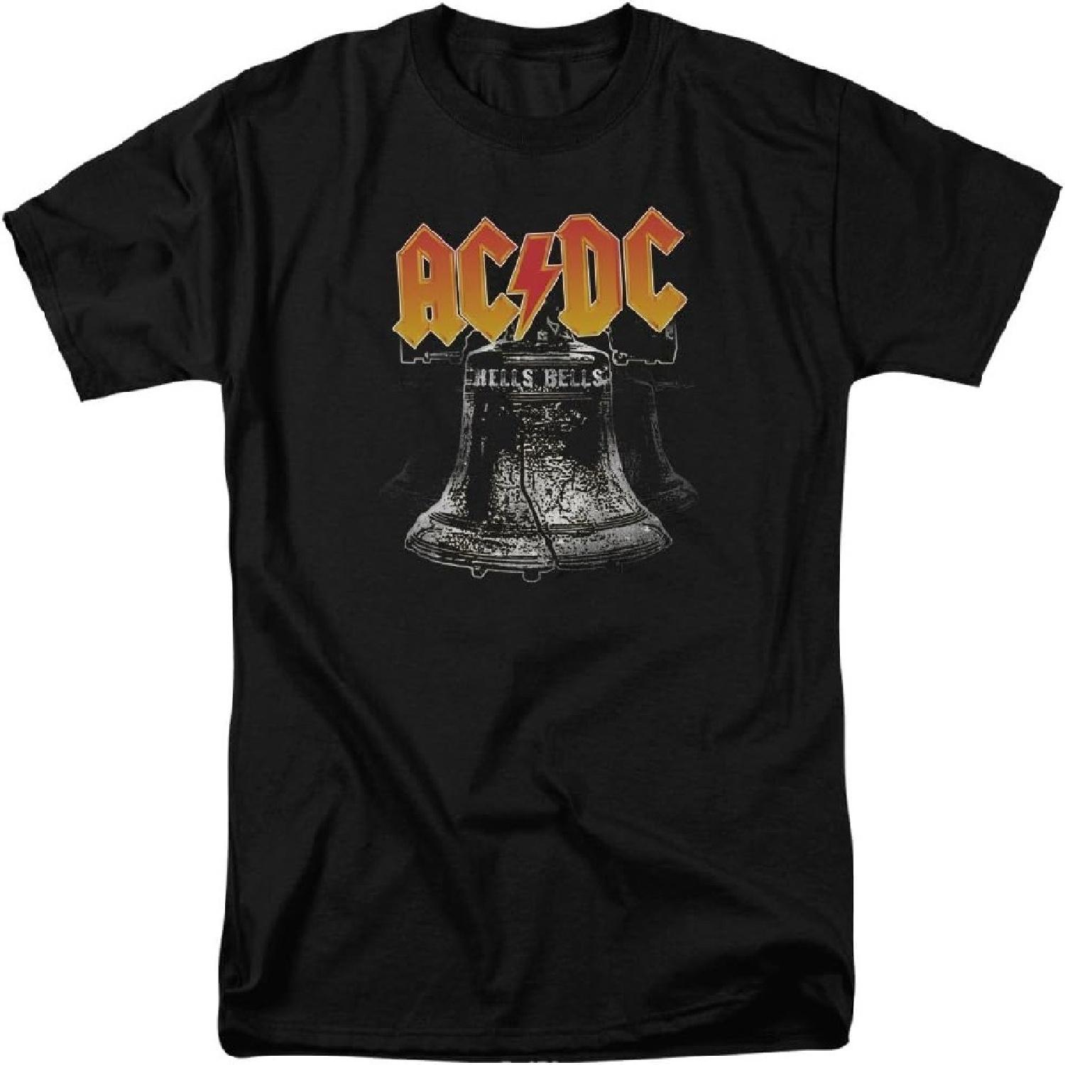 AC_DC Vintage Rock Band Music Group Hell s Bells Album Cover Adult T-Shirt Tee Black S