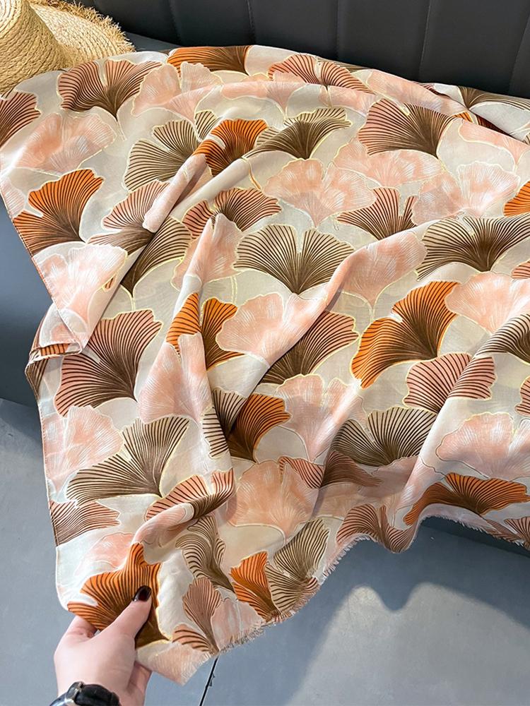 New Cotton Linen Elegant Vintage Women Silk Scarf Beach Travel Wrap Shawl Print Mujer Lady Sunscreen Bandana Hijab Scarve Pareo