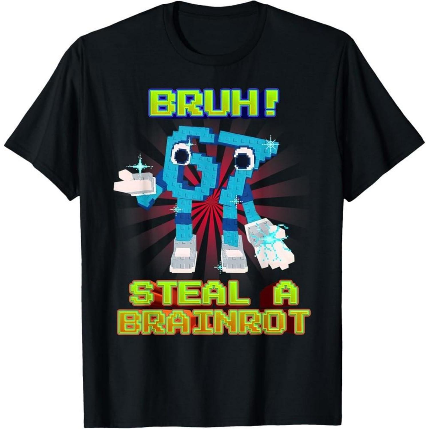 

Bruh 67 Six Seven 6-7 Funny Brainrot Meme For Kids Teens T-Shirt Unisex T-Shirt Men s Women s Casual Loose Oversized Tee Shirt High Street Clothing XXXXXL чорний