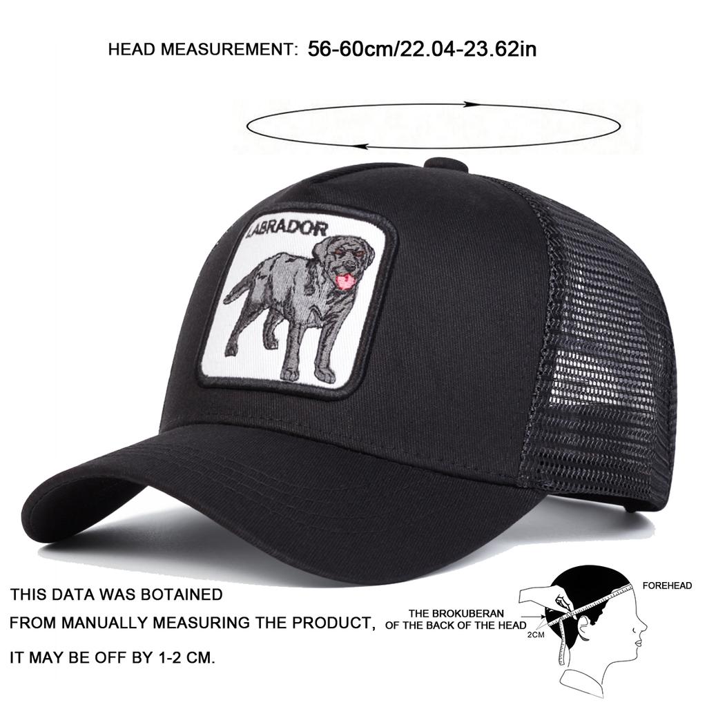 Unisex Labrador Puppy Embroidery Baseball Net Caps Spring And Summer Outdoor Adjustable Casual Hats Sunscreen Hat