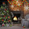 12Pcs Fluffy Fluffy Ball Hanging Ornament Furry Pom Poms Hanging Pendant  Festive Ornament