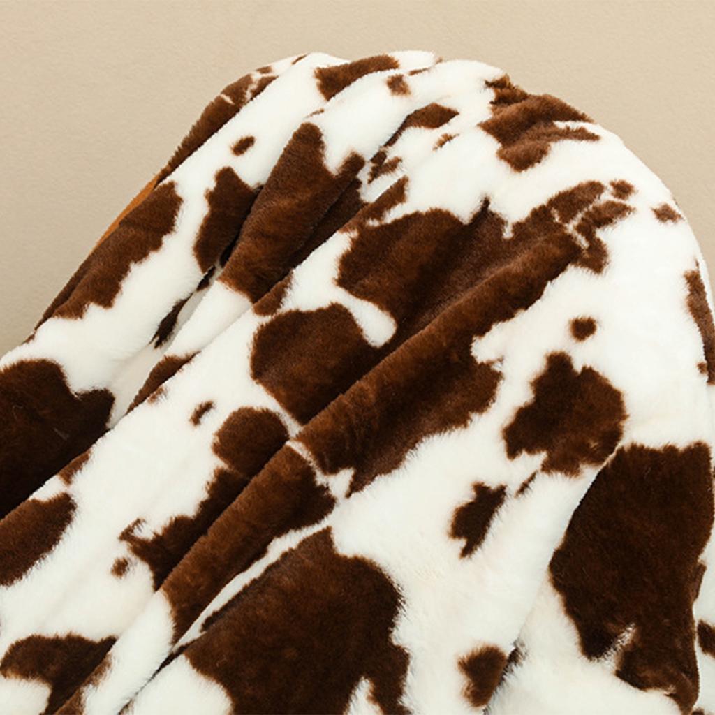 Coperta Plaid con Stampa Mucca Morbida Flanella Accogliente Coperte Mucca per Adulti Leggera Peluche Coperte Mucca per Divano Letto Ufficio
