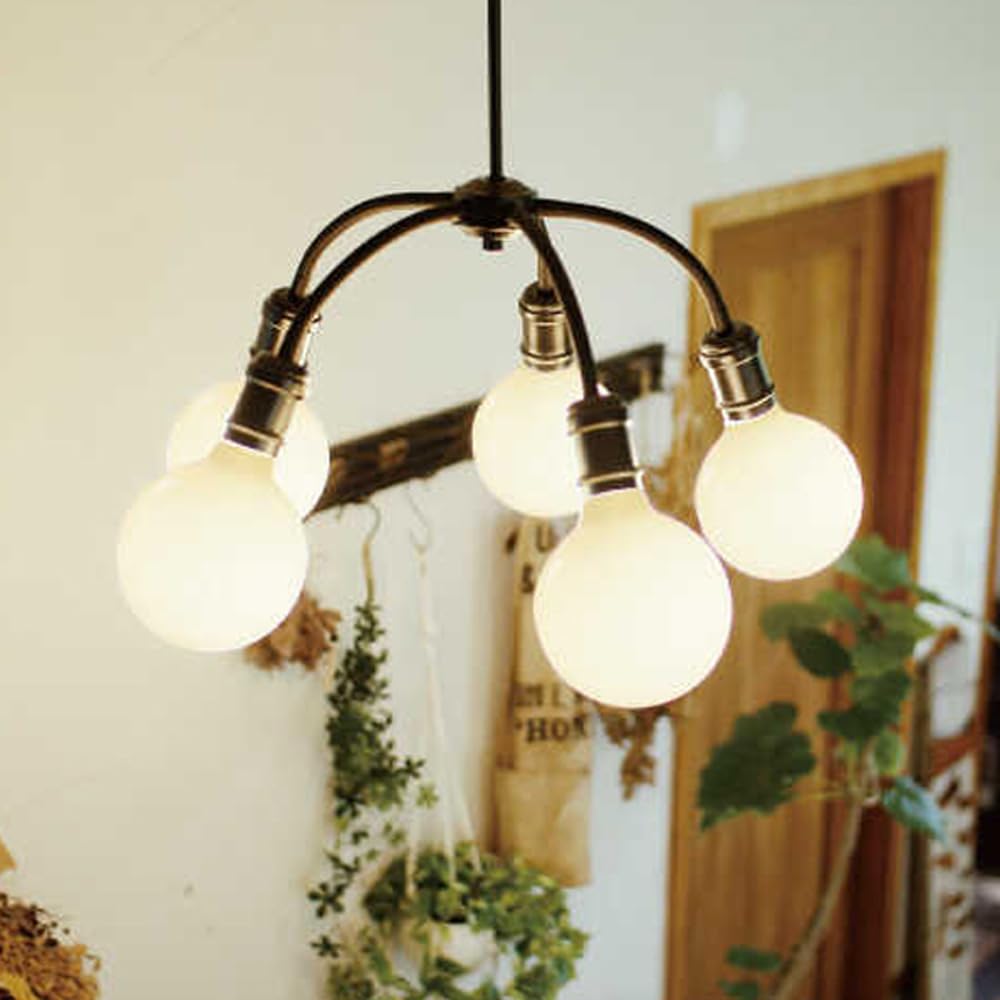 Stylish 5-Light LED Pendant Light with Moving Arms, Perfect for Dining Rooms, Living Rooms, and Bedrooms (6-8 Tatami Mats). Bulbs Sold Separately.