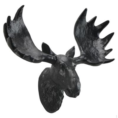 Scultura da Parete Testa di Alce Ornamento Arte Regalo Collezionismo Statuetta Animale Statua in Resina per