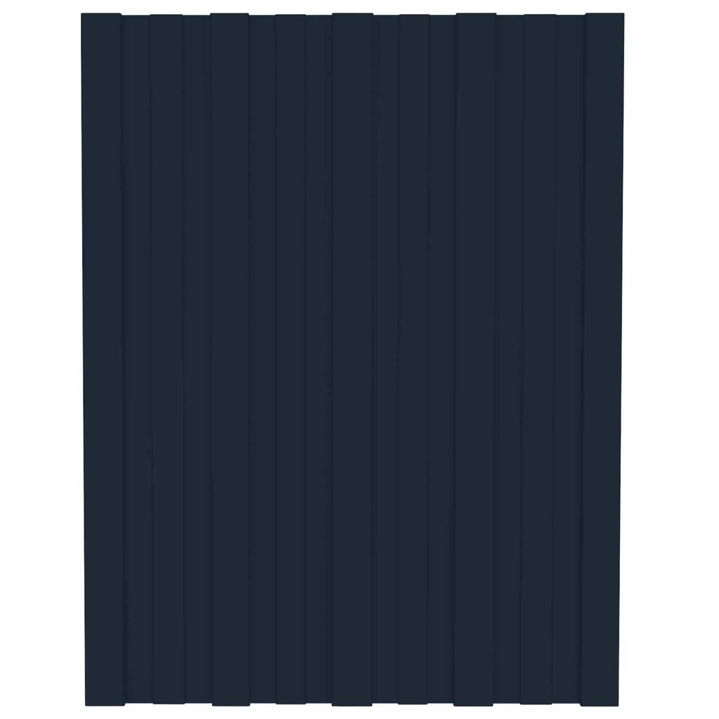 Roof Panel 12 pcs Anthracite 60 x 45 cm Galvanized Steel